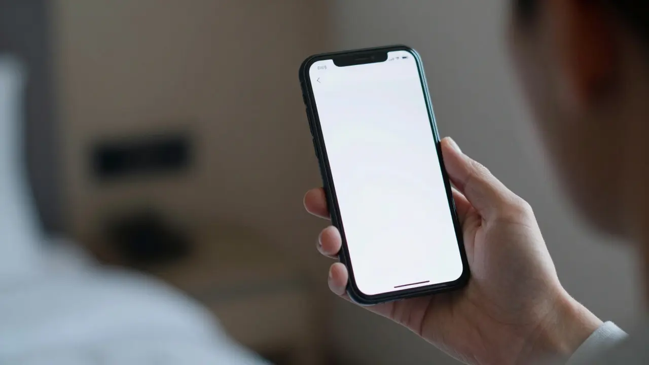 Identity verification via blurred video call in a hotel room